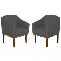 Kit 02 Poltronas Decorativa Para Sala Quarto Recepção Gran Diego - Nanda Decor