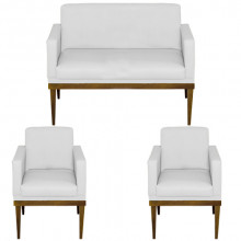Conjunto Namoradeira + 2 Poltronas Luiz Xv - ND7586