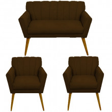 Conjunto Namoradeira + 2 Poltronas Iza - ND7569