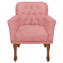 Poltrona Decorativa Capitonê Recepção Clínica Sala Bia - Nanda Decor
