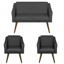 Conjunto Namoradeira + 2 Poltronas San Diego - ND7603